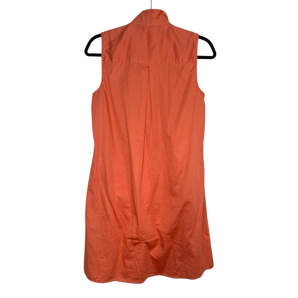Nic + Zoe Coral Orange Sleeveless Ruffle High Neck Casual Comfortable Dress - Picture 2 of 6